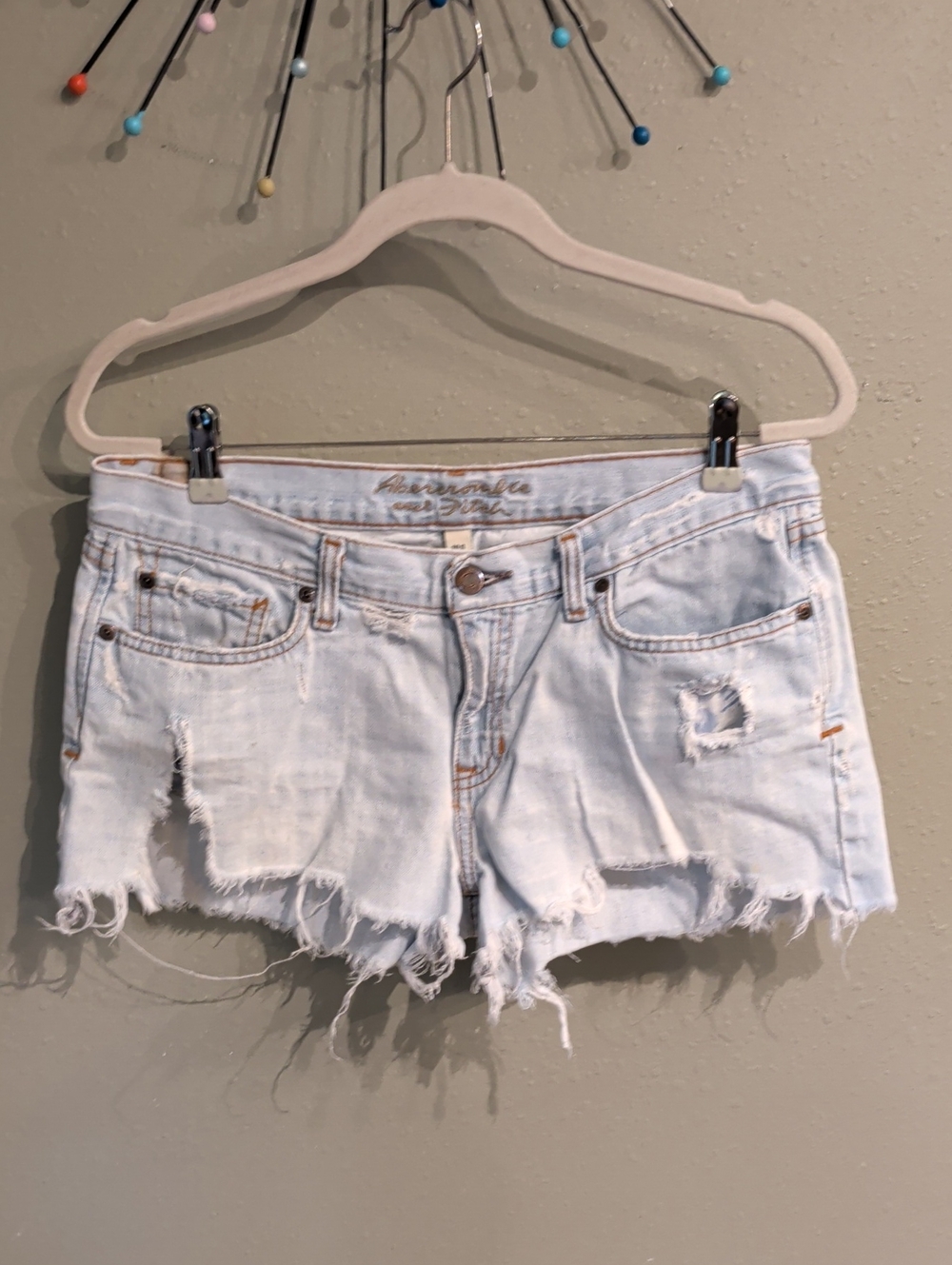 Vintage Y2K Abercrombie And Fitch Light Wash Shorts Size 10